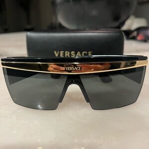 Versace Black Sunglasses with Gold Trim